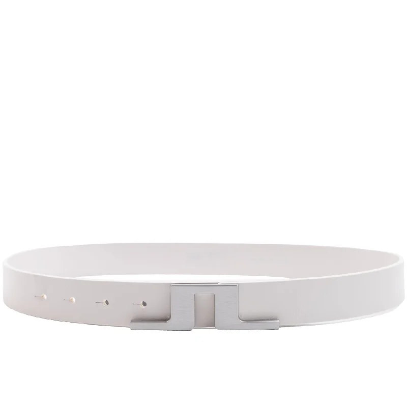 Modern matte gold belt-Womens Betsy Leather Belt Moonbeam - AW24