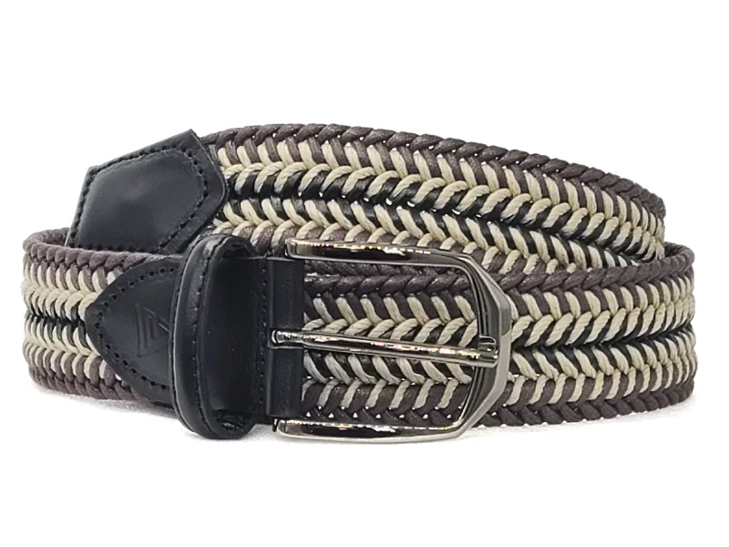 Wide leather snakeskin belt-"THE GREYSON"